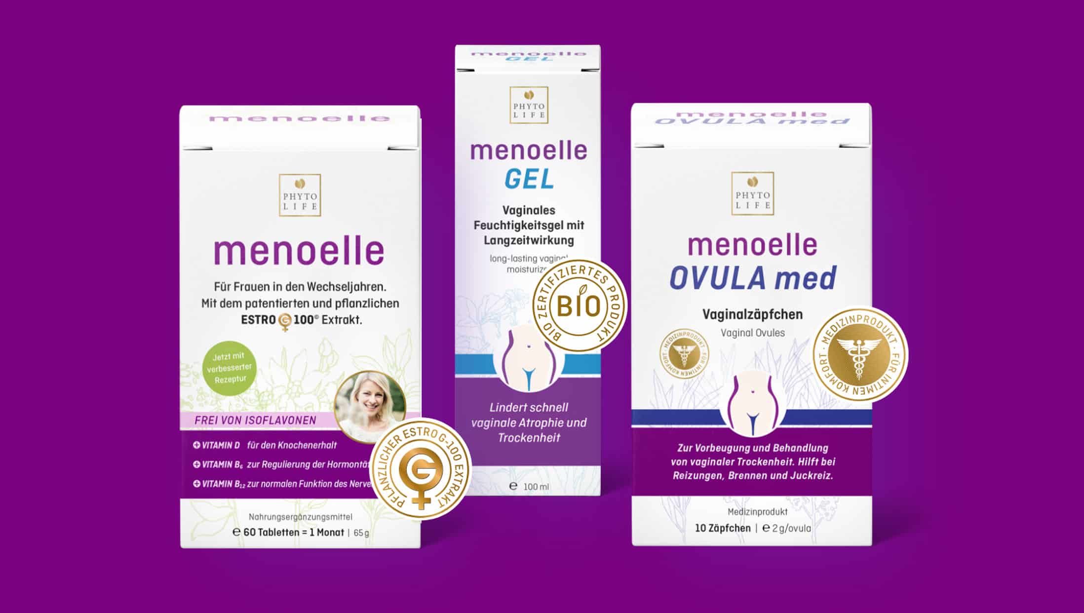 menoelle Set Vaginalpfelge Wechseljahre